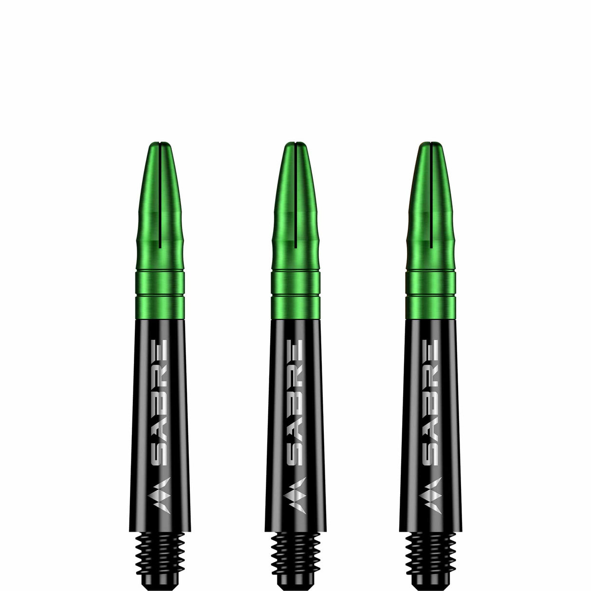 *Mission Sabre Shafts - Polycarbonate Dart Stems - Black - Green Top - view 5