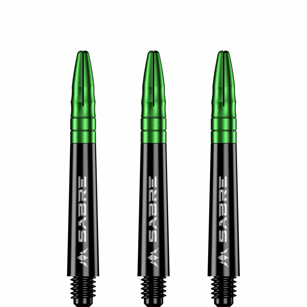 *Mission Sabre Shafts - Polycarbonate Dart Stems - Black - Green Top - view 4