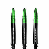 *Mission Sabre Shafts - Polycarbonate Dart Stems - Black - Green Top - view 4
