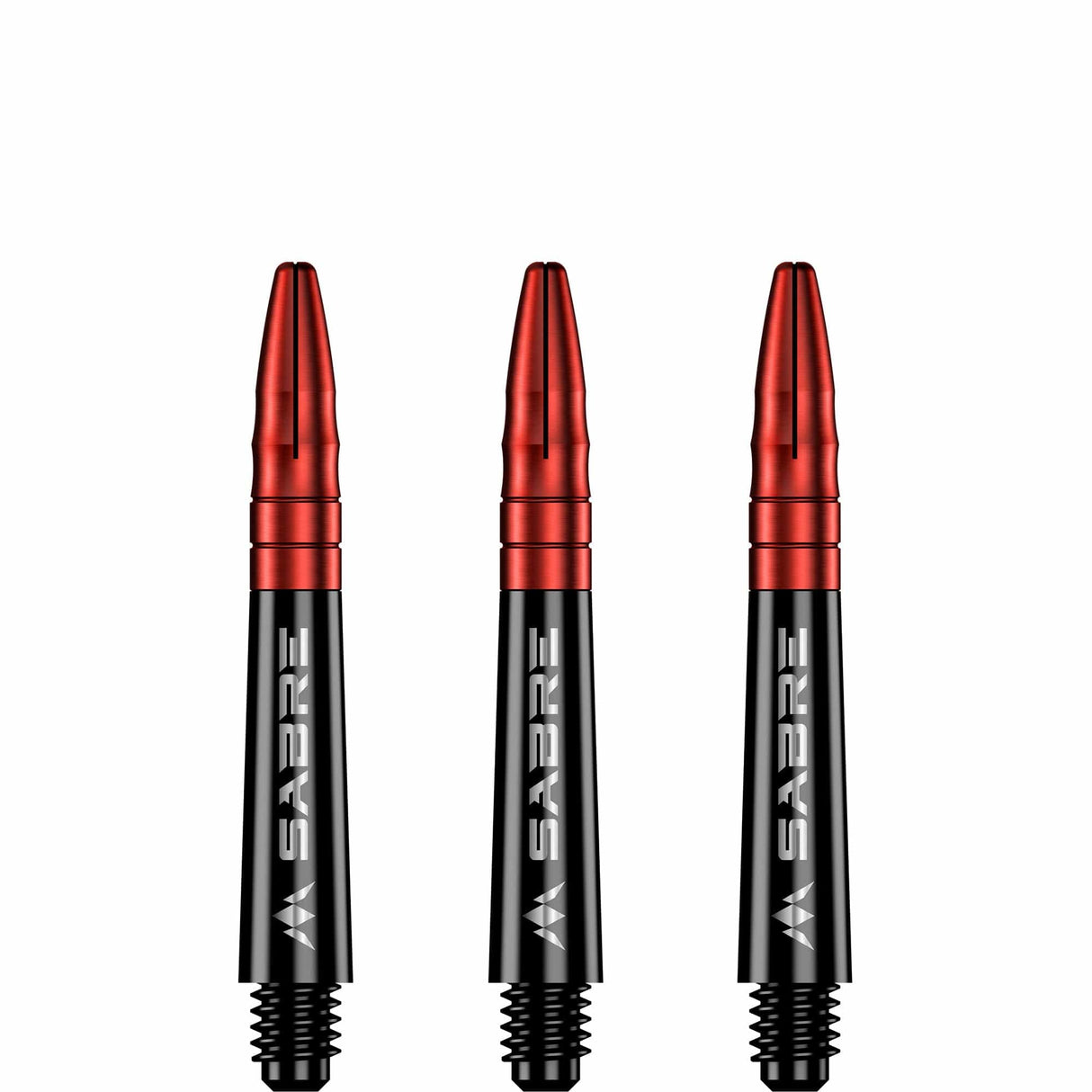 *Mission Sabre Shafts - Polycarbonate Dart Stems - Black - Red Top - view 5