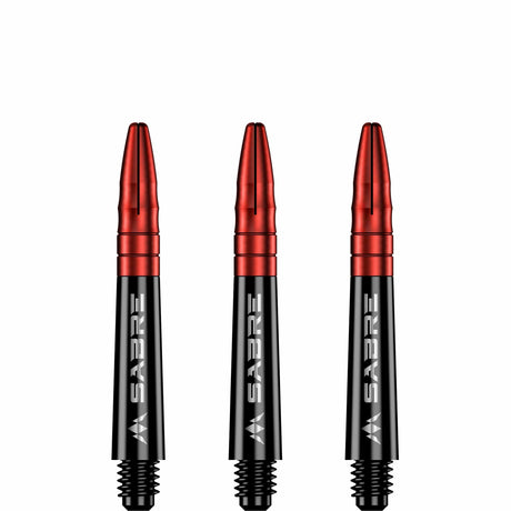 *Mission Sabre Shafts - Polycarbonate Dart Stems - Black - Red Top - view 5
