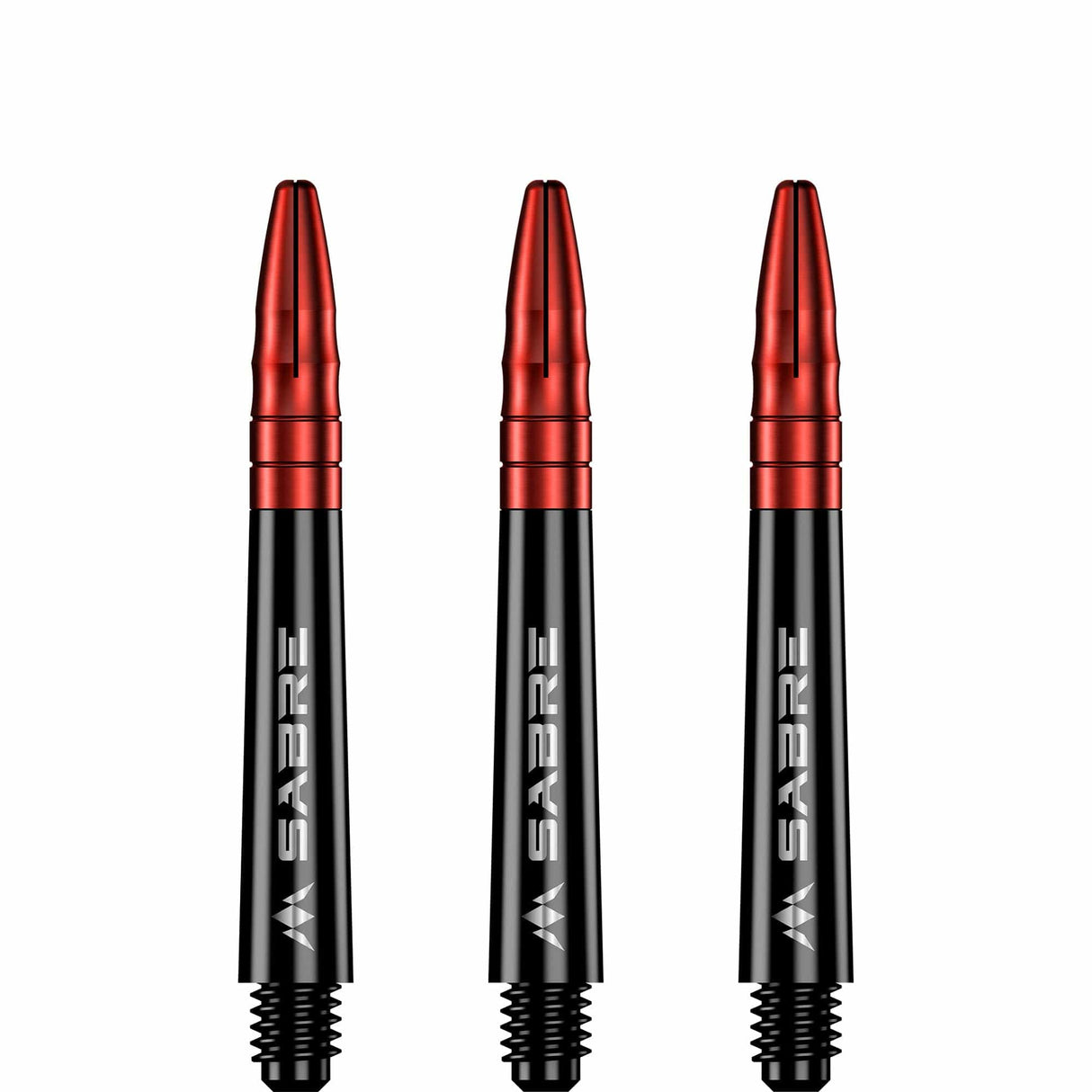 *Mission Sabre Shafts - Polycarbonate Dart Stems - Black - Red Top - view 4