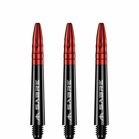 *Mission Sabre Shafts - Polycarbonate Dart Stems - Black - Red Top - view 4