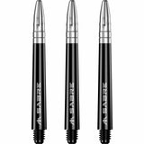 *Mission Sabre Shafts - Polycarbonate Dart Stems - Black - Silver Top - view 2