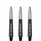 *Mission Sabre Shafts - Polycarbonate Dart Stems - Black - Silver Top - view 4