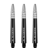 *Mission Sabre Shafts - Polycarbonate Dart Stems - Black - Silver Top - view 3