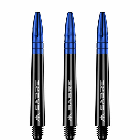 *Mission Sabre Shafts - Polycarbonate Dart Stems - Black - Blue Top - view 3