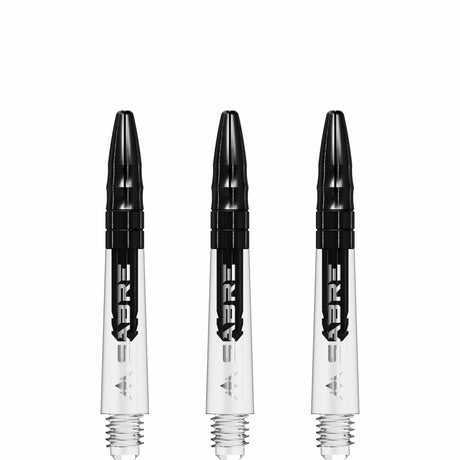*Mission Sabre Shafts - Polycarbonate Dart Stems - Clear - Black Top - view 5