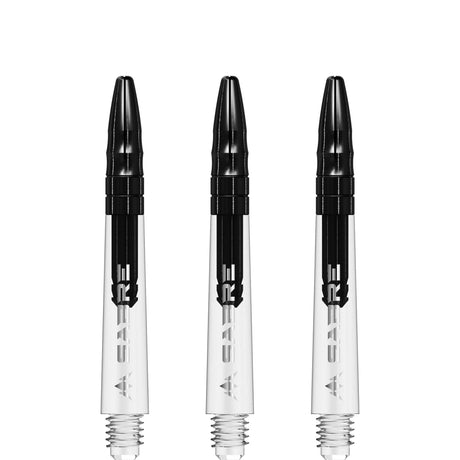 *Mission Sabre Shafts - Polycarbonate Dart Stems - Clear - Black Top - view 4