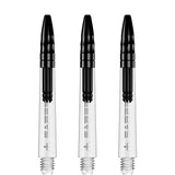 *Mission Sabre Shafts - Polycarbonate Dart Stems - Clear - Black Top - view 3