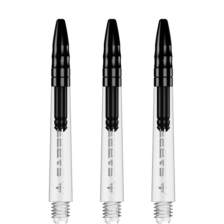 *Mission Sabre Shafts - Polycarbonate Dart Stems - Clear - Black Top - view 3