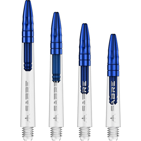 *Mission Sabre Shafts - Polycarbonate Dart Stems - Clear - Blue Top