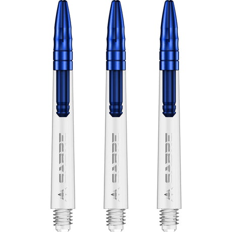 *Mission Sabre Shafts - Polycarbonate Dart Stems - Clear - Blue Top - view 2