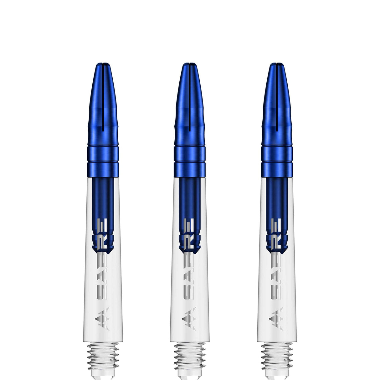 *Mission Sabre Shafts - Polycarbonate Dart Stems - Clear - Blue Top - view 4