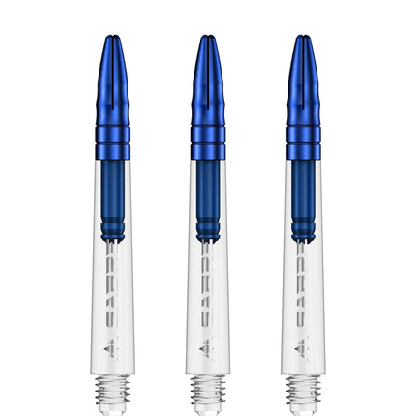 *Mission Sabre Shafts - Polycarbonate Dart Stems - Clear - Blue Top - view 3