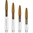 *Mission Sabre Shafts - Polycarbonate Dart Stems - Clear - Gold Top