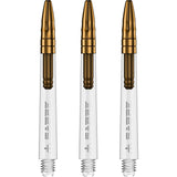 *Mission Sabre Shafts - Polycarbonate Dart Stems - Clear - Gold Top - view 2