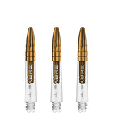 *Mission Sabre Shafts - Polycarbonate Dart Stems - Clear - Gold Top - view 5