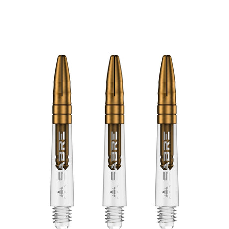 *Mission Sabre Shafts - Polycarbonate Dart Stems - Clear - Gold Top - view 5