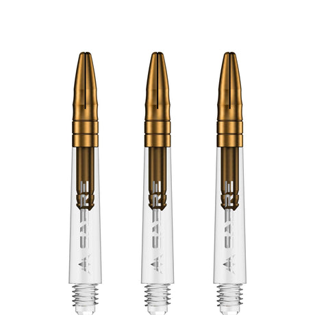 *Mission Sabre Shafts - Polycarbonate Dart Stems - Clear - Gold Top - view 4