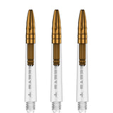 *Mission Sabre Shafts - Polycarbonate Dart Stems - Clear - Gold Top - view 3