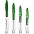 *Mission Sabre Shafts - Polycarbonate Dart Stems - Clear - Green Top