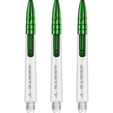 *Mission Sabre Shafts - Polycarbonate Dart Stems - Clear - Green Top - view 2
