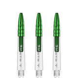 *Mission Sabre Shafts - Polycarbonate Dart Stems - Clear - Green Top - view 4