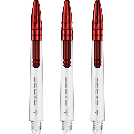 *Mission Sabre Shafts - Polycarbonate Dart Stems - Clear - Red Top - view 2