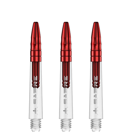 *Mission Sabre Shafts - Polycarbonate Dart Stems - Clear - Red Top - view 4