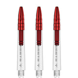 *Mission Sabre Shafts - Polycarbonate Dart Stems - Clear - Red Top - view 3