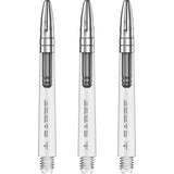 *Mission Sabre Shafts - Polycarbonate Dart Stems - Clear - Silver Top - view 2