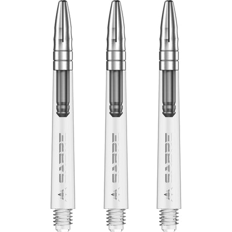 *Mission Sabre Shafts - Polycarbonate Dart Stems - Clear - Silver Top - view 2