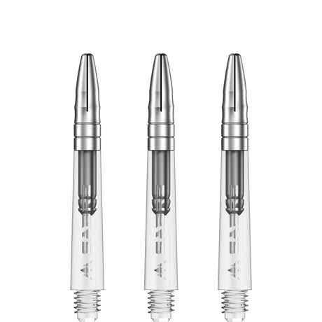 *Mission Sabre Shafts - Polycarbonate Dart Stems - Clear - Silver Top - view 4