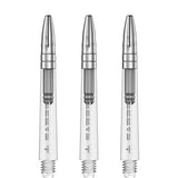 *Mission Sabre Shafts - Polycarbonate Dart Stems - Clear - Silver Top - view 3