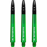 *Mission Sabre Shafts - Polycarbonate Dart Stems - Green - Black Top - view 2