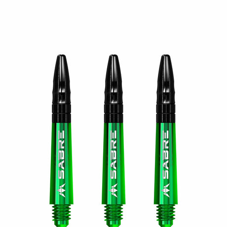 *Mission Sabre Shafts - Polycarbonate Dart Stems - Green - Black Top - view 5