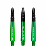 *Mission Sabre Shafts - Polycarbonate Dart Stems - Green - Black Top - view 4