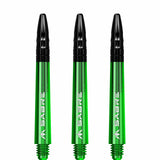 *Mission Sabre Shafts - Polycarbonate Dart Stems - Green - Black Top - view 3