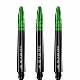 *Mission Sabre Shafts - Polycarbonate Dart Stems - Black - Green Top - view 3