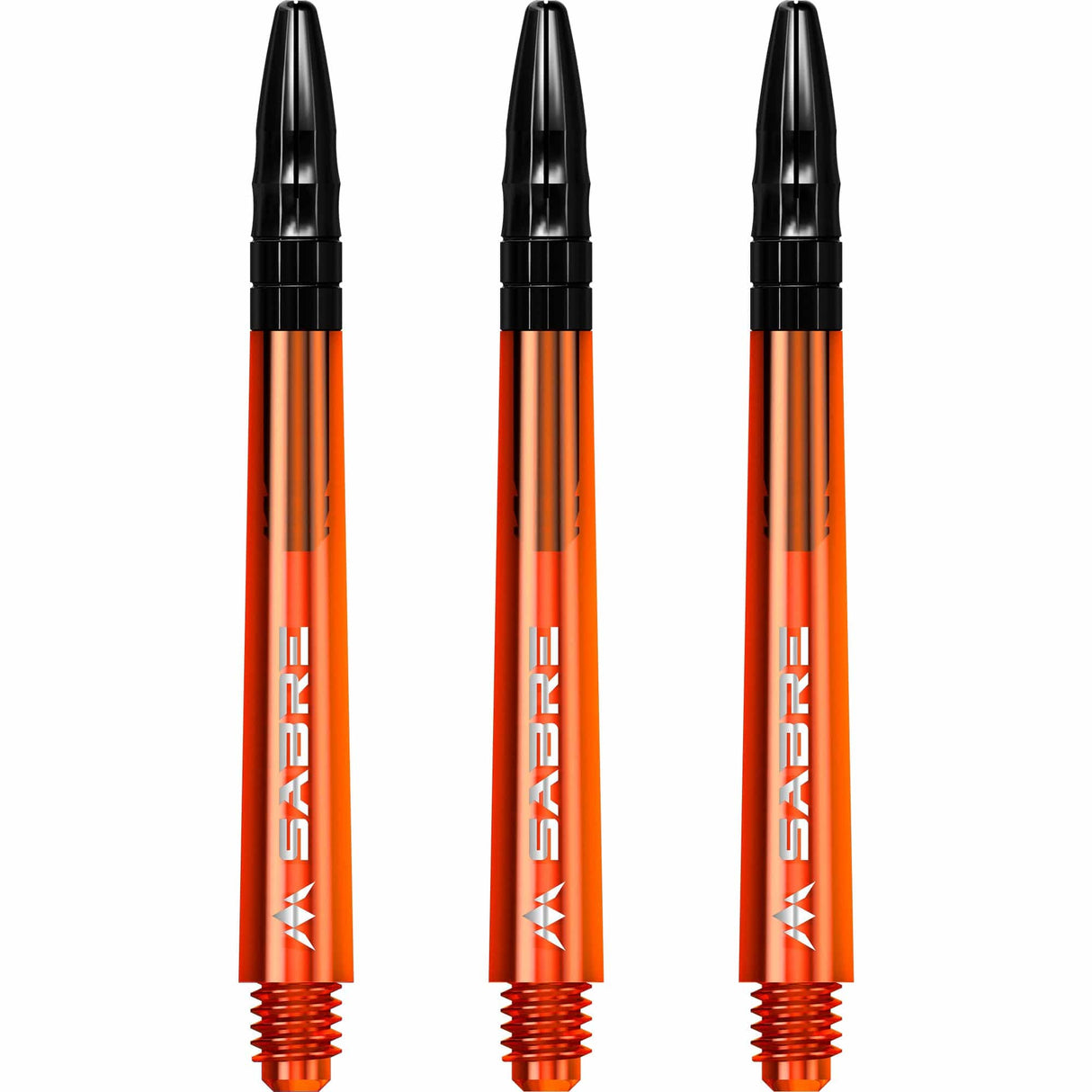 *Mission Sabre Shafts - Polycarbonate Dart Stems - Orange - Black Top - view 2