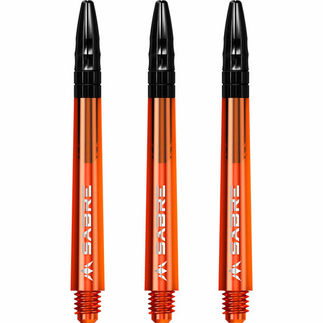 *Mission Sabre Shafts - Polycarbonate Dart Stems - Orange - Black Top - view 2