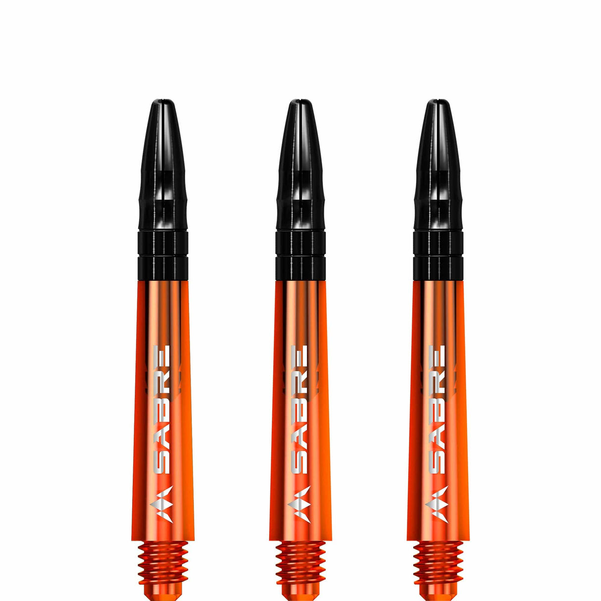 *Mission Sabre Shafts - Polycarbonate Dart Stems - Orange - Black Top - view 4