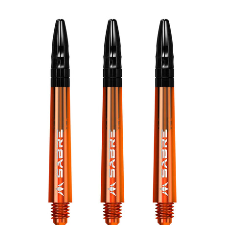 *Mission Sabre Shafts - Polycarbonate Dart Stems - Orange - Black Top - view 3