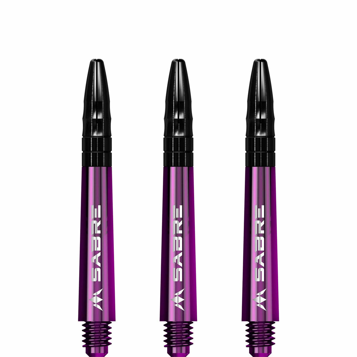 *Mission Sabre Shafts - Polycarbonate Dart Stems - Purple - Black Top - view 4