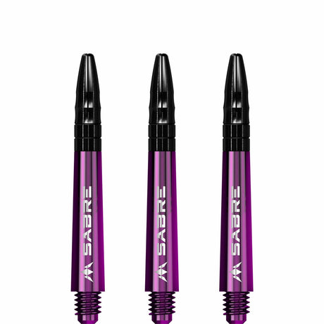 *Mission Sabre Shafts - Polycarbonate Dart Stems - Purple - Black Top - view 4