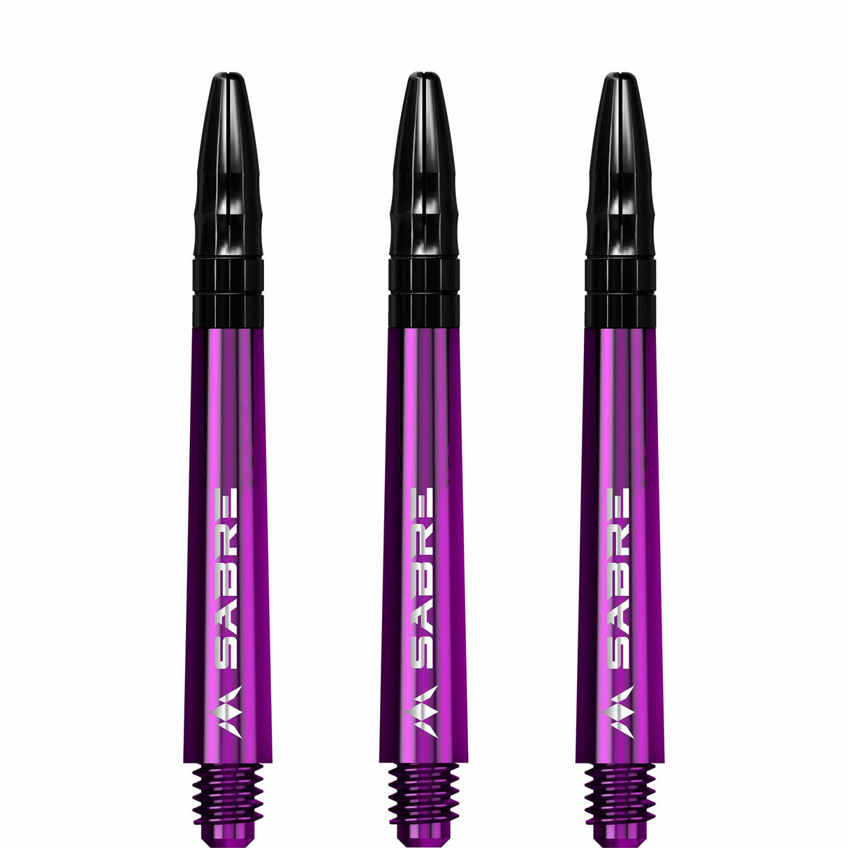 *Mission Sabre Shafts - Polycarbonate Dart Stems - Purple - Black Top - view 3