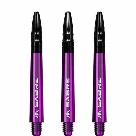 *Mission Sabre Shafts - Polycarbonate Dart Stems - Purple - Black Top - view 3