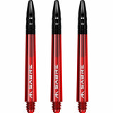 *Mission Sabre Shafts - Polycarbonate Dart Stems - Red - Black Top - view 2