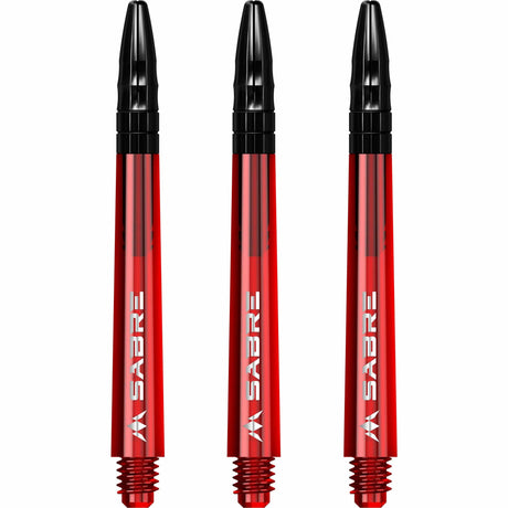 *Mission Sabre Shafts - Polycarbonate Dart Stems - Red - Black Top - view 2